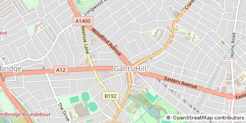 Map of Ilford, Essex