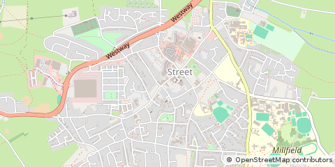 Map of Street, Somerset