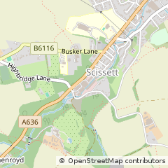 Map of Huddersfield, West Yorkshire