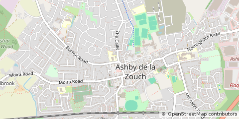 Map of Ashby-DE-LA-Zouch, Leicestershire