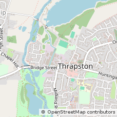 Map of Thrapston, Northants