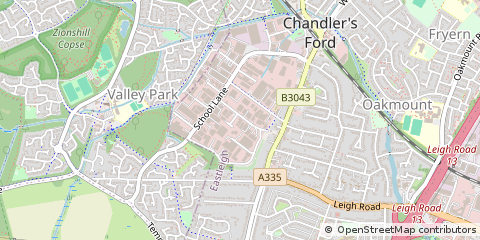 Map of Eastleigh, Hampshire