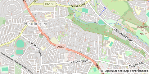 Map of Leeds, West Yorkshire