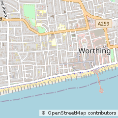 Map of Worthing, West Sussex