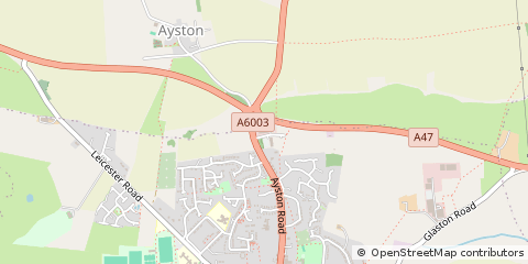 Map of Oakham, Leicestershire