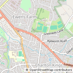 Map of Cheltenham, Gloucestershire