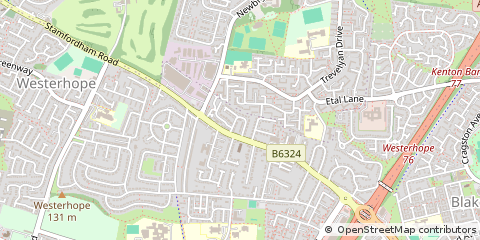 Map of Newcastle Upon Tyne, Tyne and Wear
