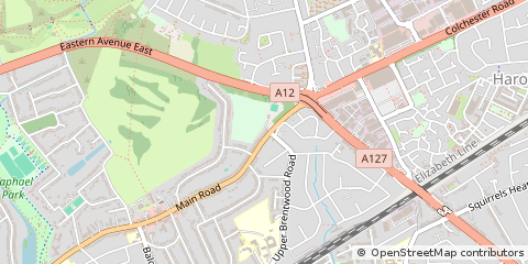 Map of Romford, Essex
