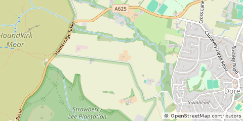 Map of Sheffield, South Yorkshire