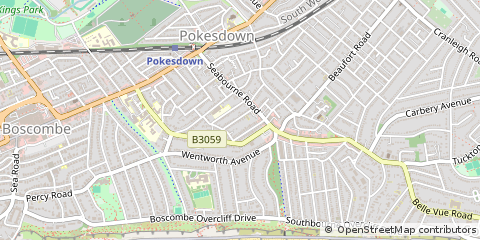 Map of Bournemouth, Dorset