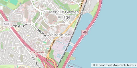 Map of Newtownabbey, Antrim
