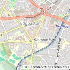 Map of Birmingham, West Midlands