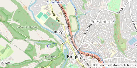 Map of Bingley, West Yorkshire