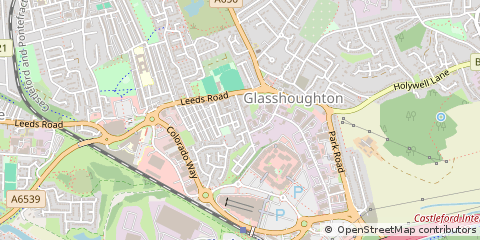 Map of Castleford, West Yorkshire
