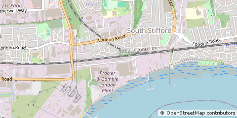 Map of Grays, Essex