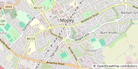 Map of Leeds, West Yorkshire