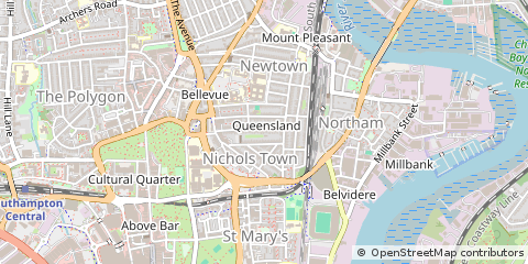 Map of Southampton, Hampshire