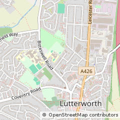 Map of Lutterworth, Leicestershire