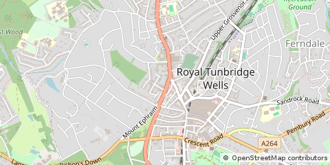 Map of Tunbridge Wells, Kent