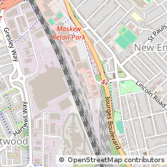 Map of Peterborough, Cambridgeshire