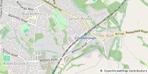 Map of Crowborough, East Sussex