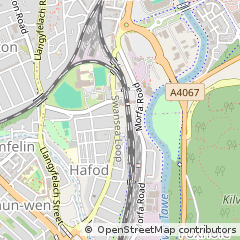 Map of Swansea, West Glamorgan