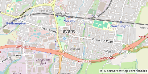 Map of Havant, Hampshire