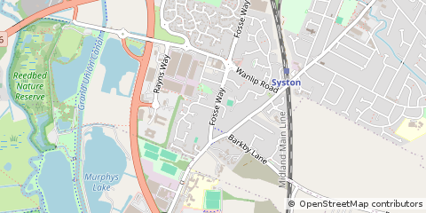 Map of Syston, Leicestershire