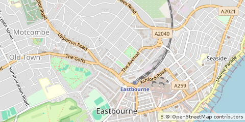 Map of Eastbourne, Kent