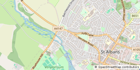 Map of ST. Albans, Hertfordshire