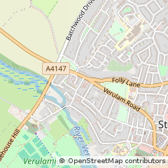 Map of ST. Albans, Hertfordshire