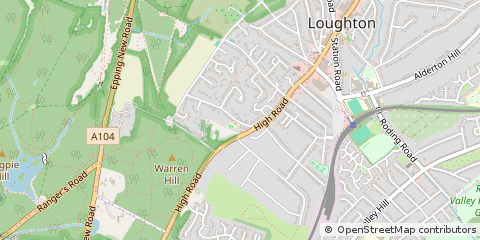 Map of Loughton, Essex