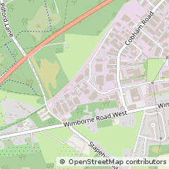 Map of Wimborne, Dorset