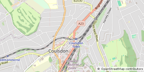 Map of Coulsdon, Surrey