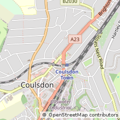 Map of Coulsdon, Surrey