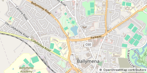Map of Ballymena, Co. Antrim