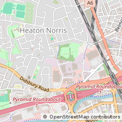 Map of Stockport, Greater Manchester
