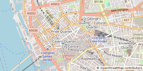 Map of Liverpool, Merseyside