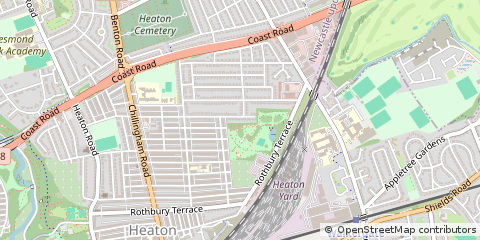 Map of Newcastle Upon Tyne, Tyne & Wear