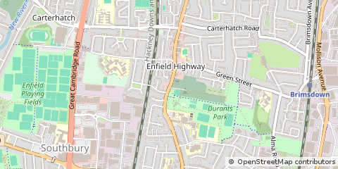 Map of Enfield, Middlesex