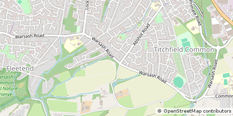 Map of Titchfield Common, Hampshire