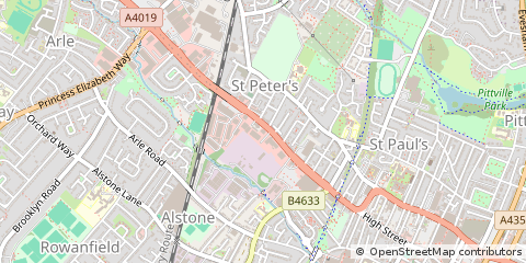 Map of Cheltenham, Gloucestershire