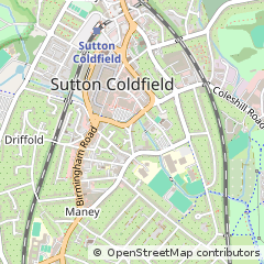 Map of Sutton Coldfield, West Midlands