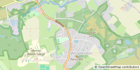 Map of Guildford, Surrey
