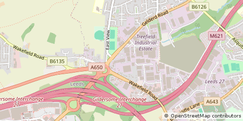 Map of Leeds, West Yorkshire