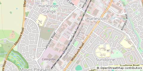 Map of Shrewsbury, Shropshire