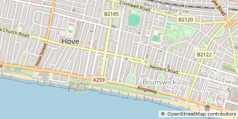 Map of Hove, East Sussex