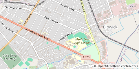 Map of Southport, Merseyside