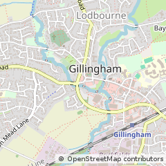 Map of Gillingham, Dorset