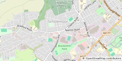 Map of Bradford, West Yorkshire